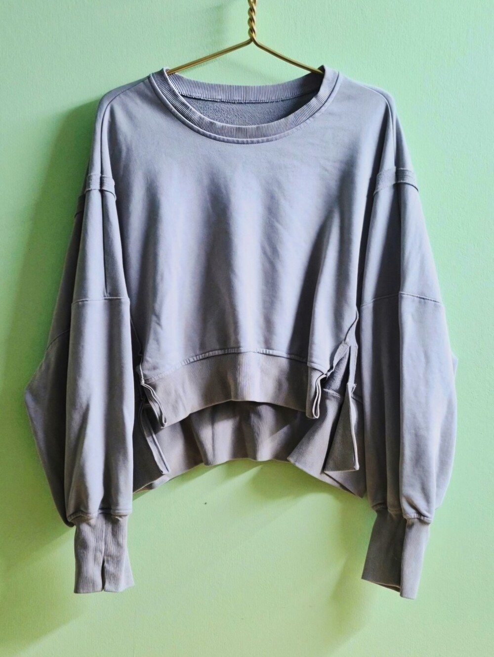 Cropped Slouchy Sweatshirt